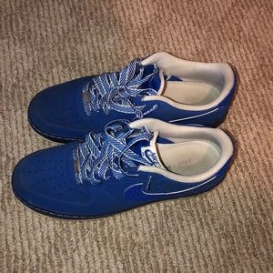 Blue Nike Air Force 1s